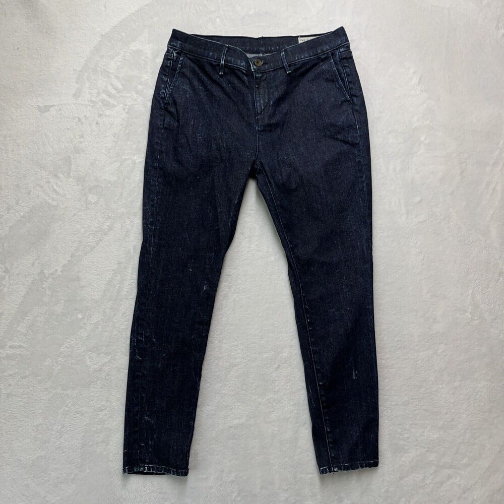 Rag & Bone Blue Ice Jeans Women's Sz 26 Cropped Dark‎ Acid Wash Denim